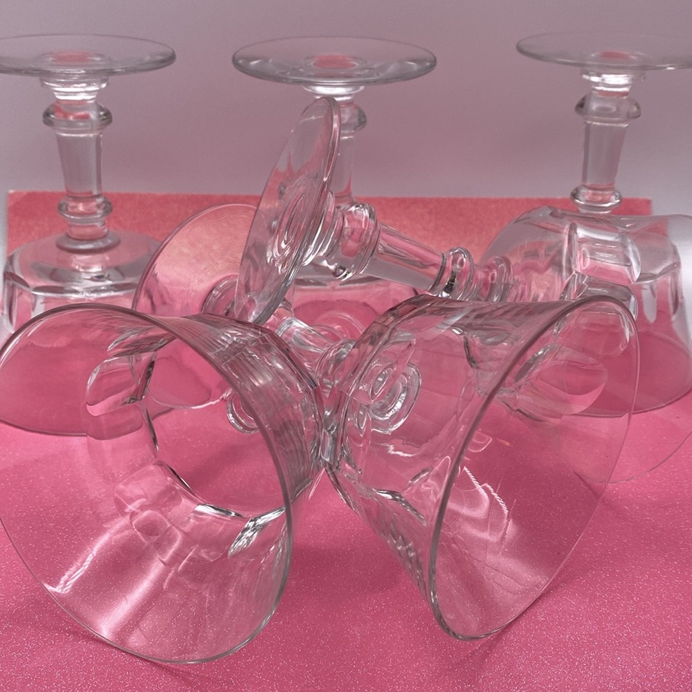 Rare Find Vintage Fostoria Set Of 6 Elegant Dolly Madison Pattern Blown Crystal - Picture 3 of 6